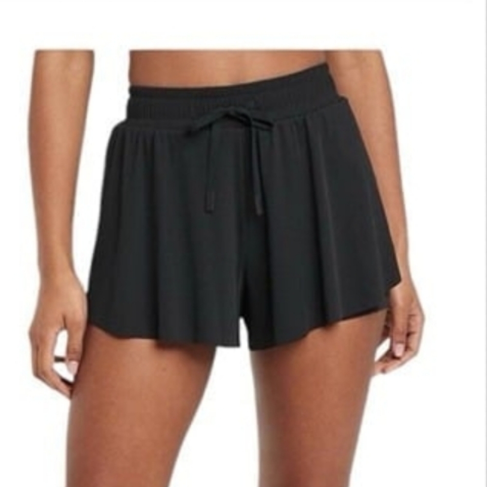 JoyLab Women’s Mid-rise Double Layer Run Shorts Black Onyx Lined - Size XXL